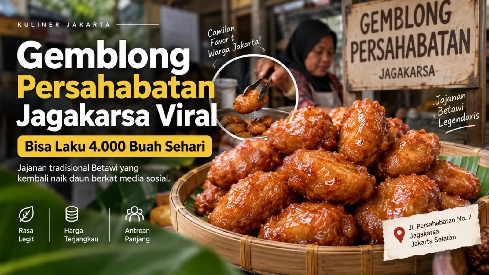 Kisah Manis di Balik Gemblong Persahabatan: Dari Usaha Keluarga hingga Jadi Rebutan 4.000 Buah Sehari